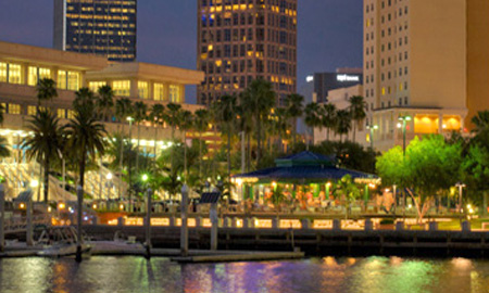 Tampa at night image